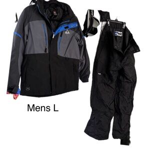 Men's Black and Gray Ski Bundle